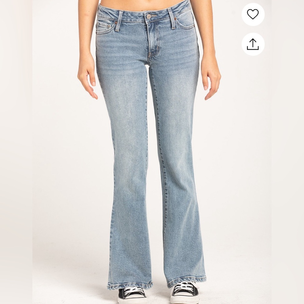 RSQ DEAD STOCK Y2K Low Rise Flare Jeans Light Blue